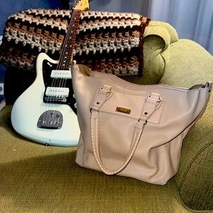 BCBG large tan or cream  shoulder bag